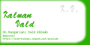 kalman vald business card