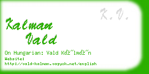 kalman vald business card